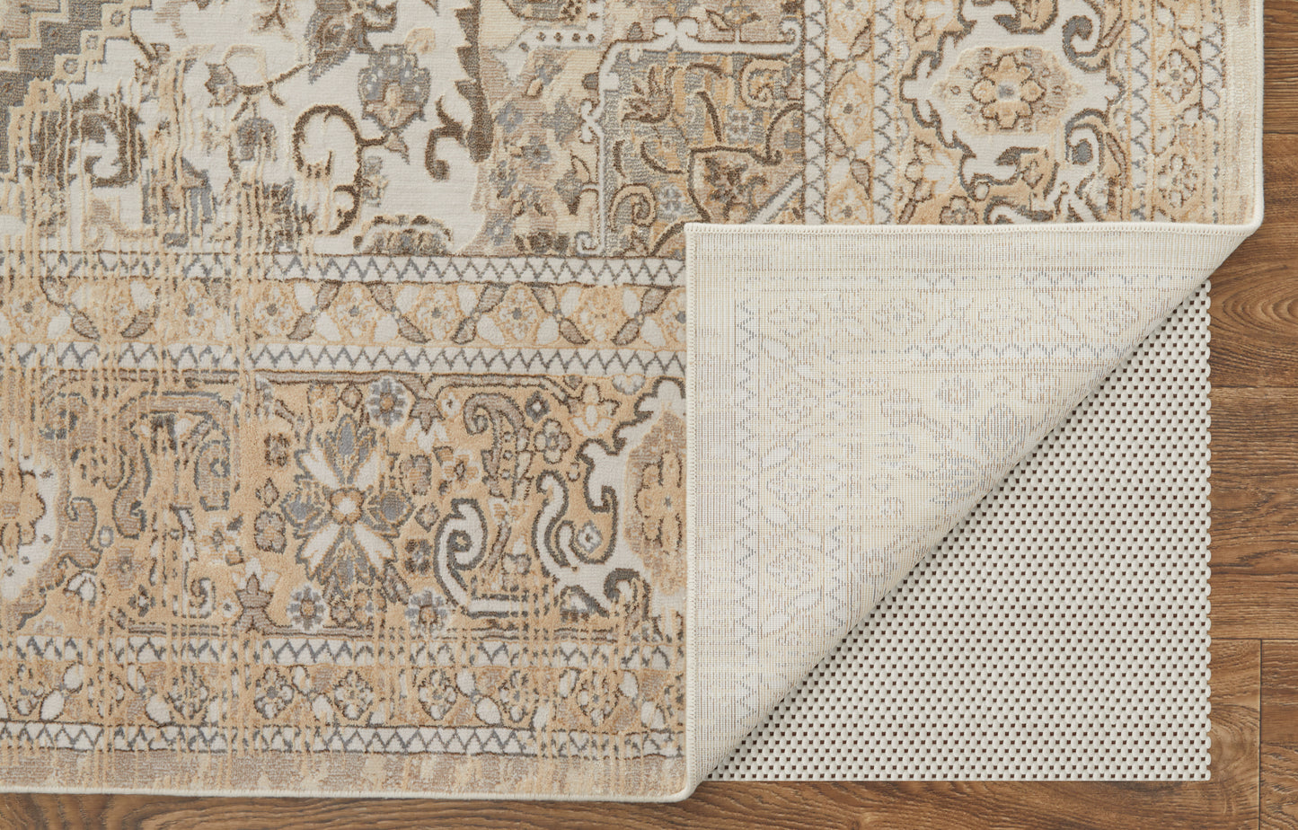 Celene Traditional Medallion, Brown/Ivory/Tan