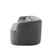 [NEW]86' Chenille Boneless Couch, Upholstered Sofa with Pillows, No Assembly Curved Cloud Couch with High-Density Foam, 3-Seater Luxury Modern Compressed Sofa for Living Room&Apartment