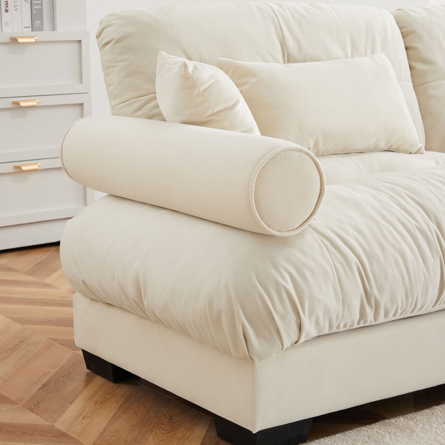 Super Comfort Oversized Modular Sectional Sofa With Movable Ottoman