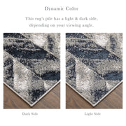 Micah Modern Chevron, Black/Gray/Silver