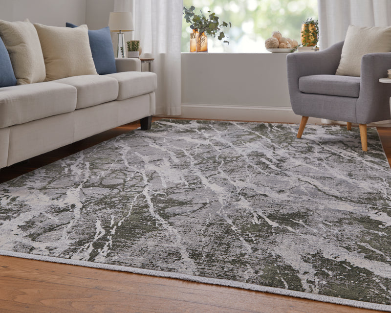 Cadiz Modern Abstract, Gray/Green/Taupe