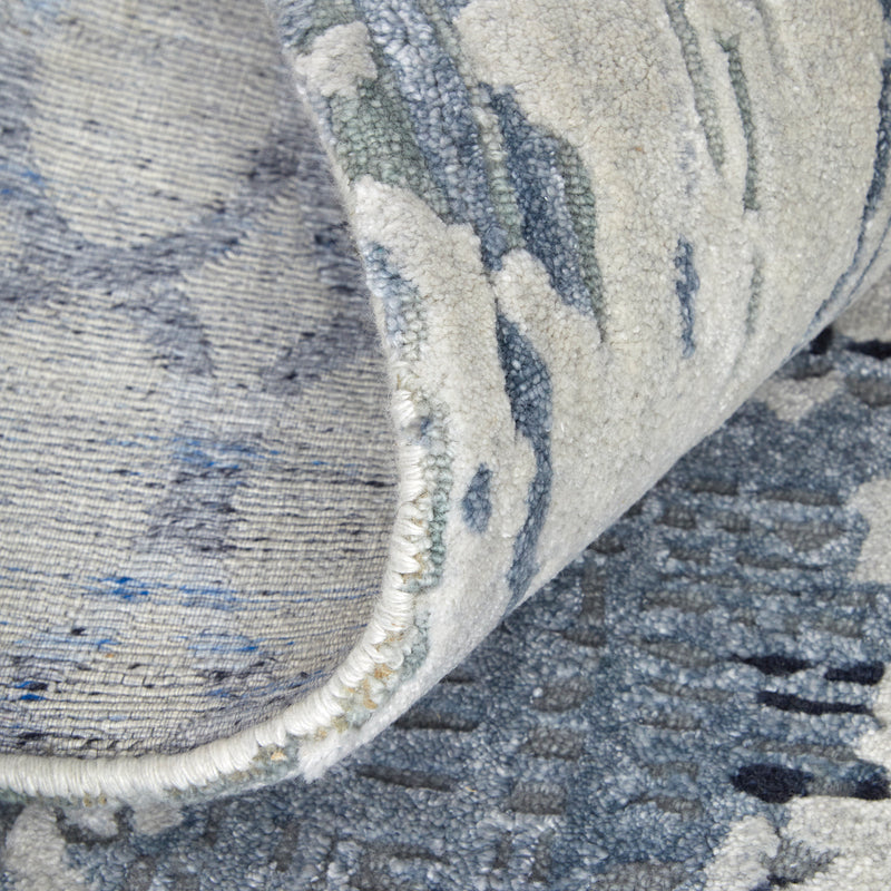 Zarah Modern Abstract, Blue/Ivory