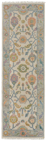 Karina Transitional Floral & Botanical, Ivory/Orange/Blue