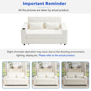 Pull-Out Sofa Bed Convertible Couch With Adjustable Backrest For Living Room
