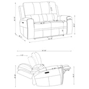Boyce Charcoal 2-piece Triple Power Reclining Sofa Set