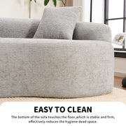 4 Seater Sofa With Fabric, 30D, 60 Hardness Full Sponge, 4 Pillow For Living Room, Home Furniture Sleeper Sectional Sofa For Apartment