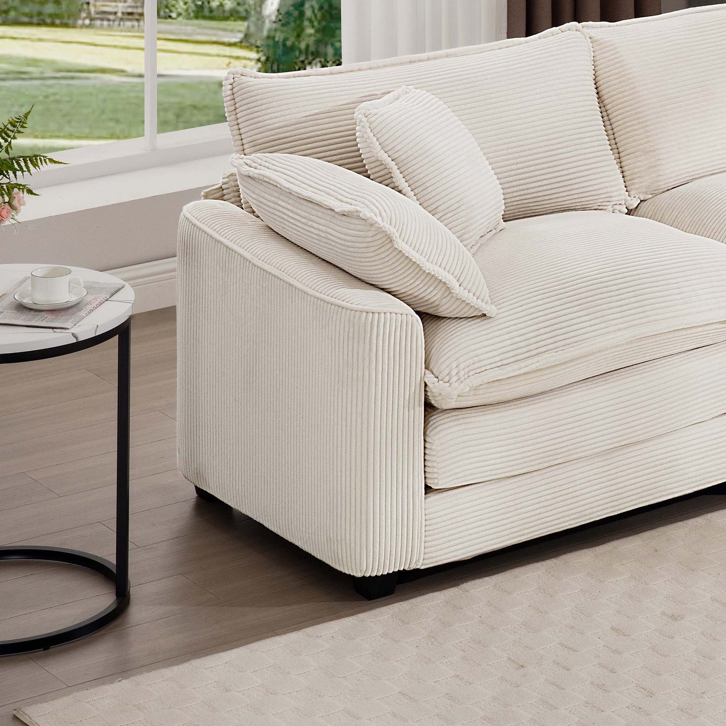 Elegant Oversized Sectional Sofa Set With Deep Seats And Flexible Layout