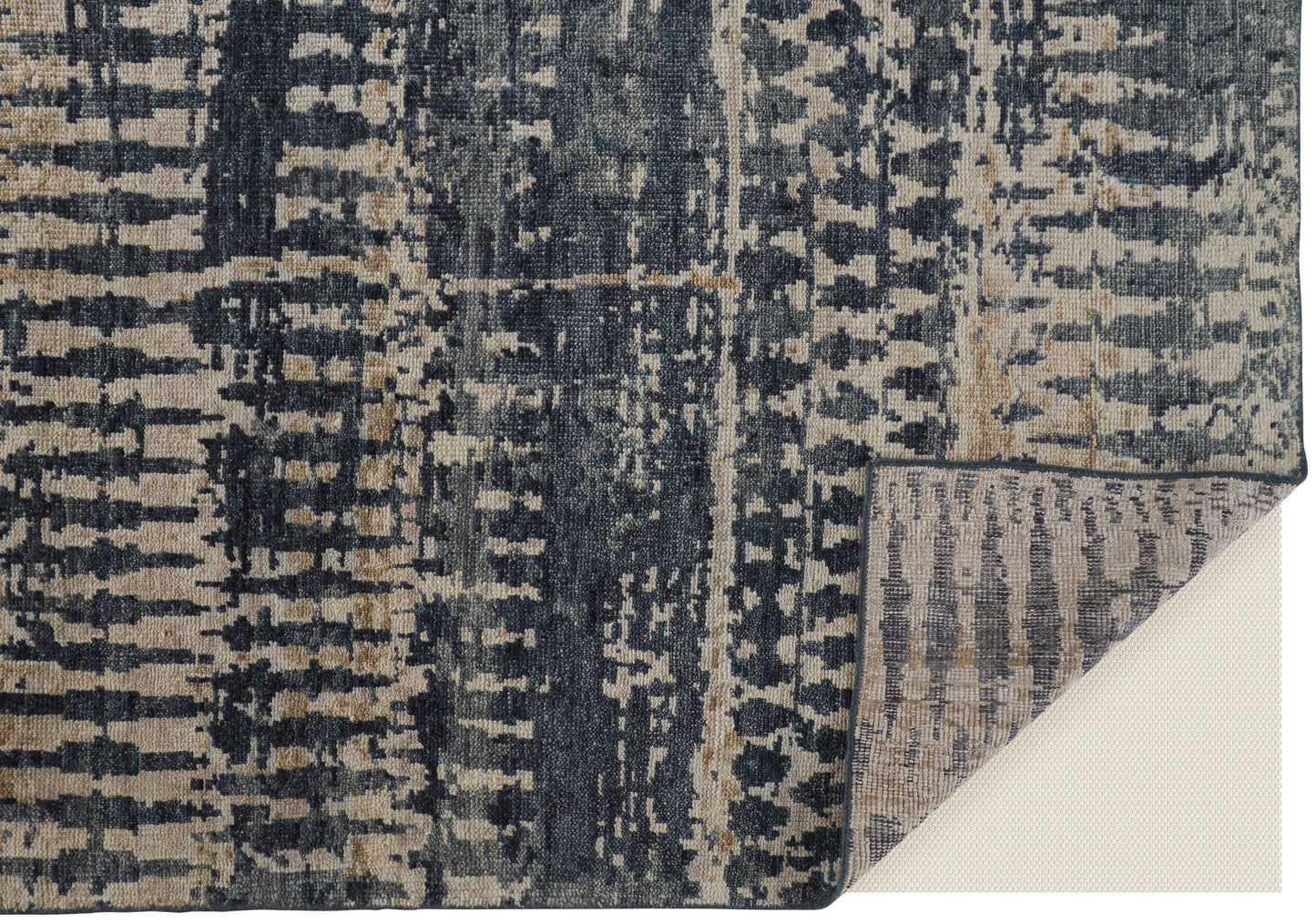 Palomar Transitional Abstract, Blue/Gray/Tan