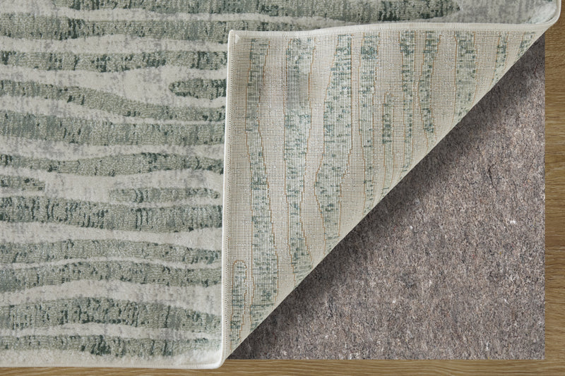 Atwell Transitional Abstract, Gray/Green/Ivory
