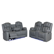 Raize - Power Living Room Set With Storage Console And Cup Holders