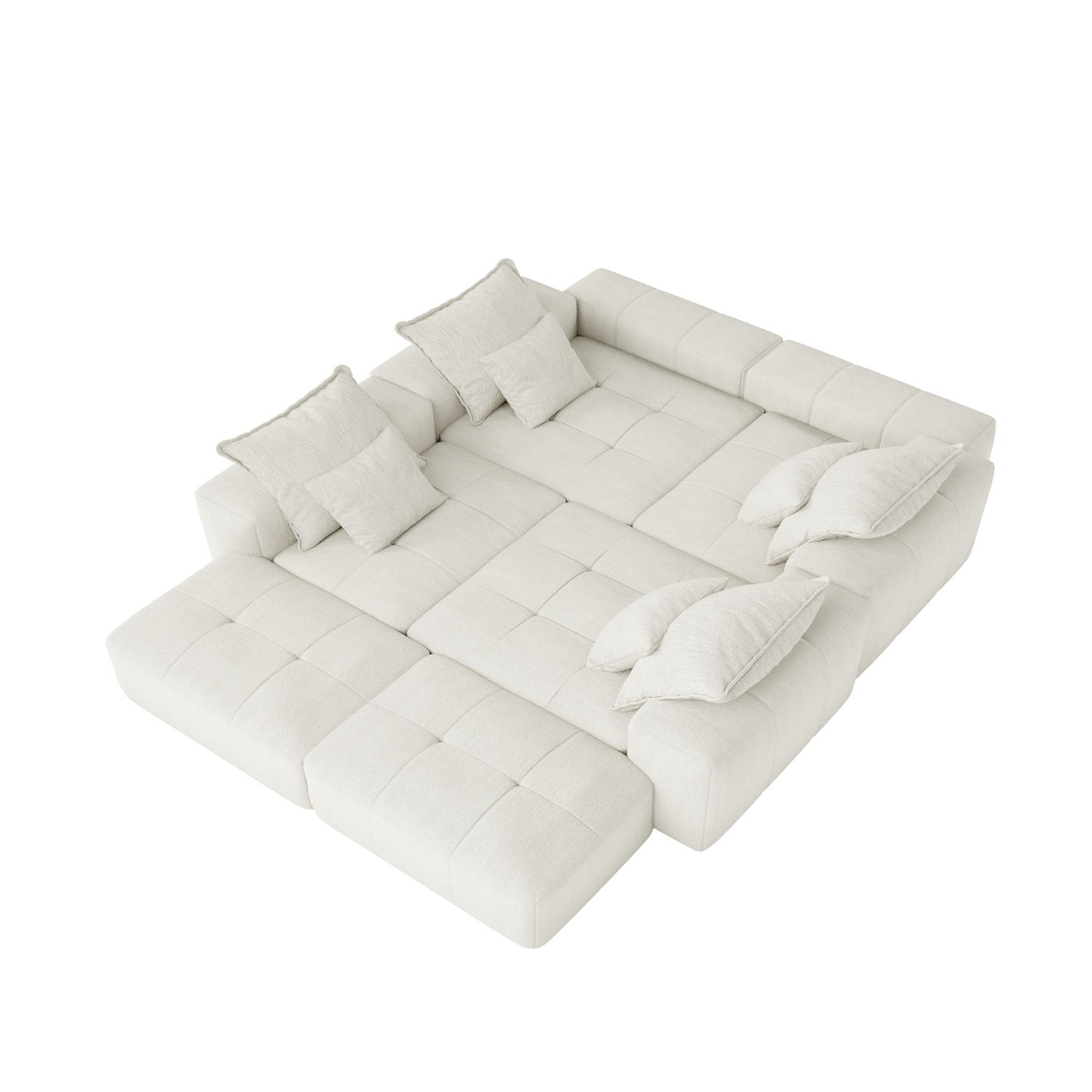 Modern Oversized Diy Combination Modular Sectional Sofa With Pillows