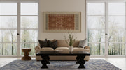 Wallace Modern Abstract, Blue/Ivory