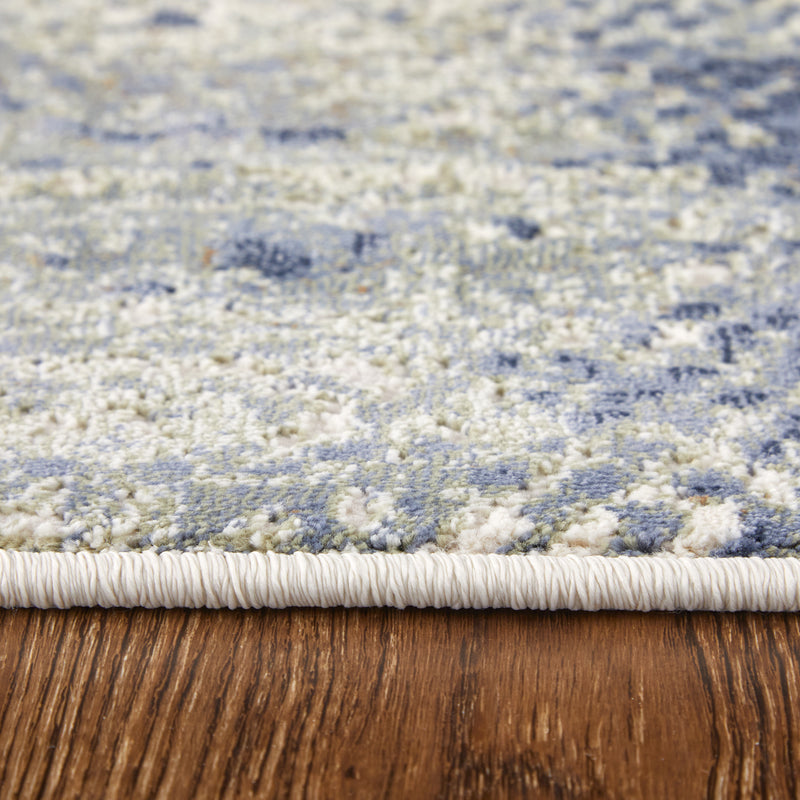 Mandana Modern Abstract, Ivory/Blue
