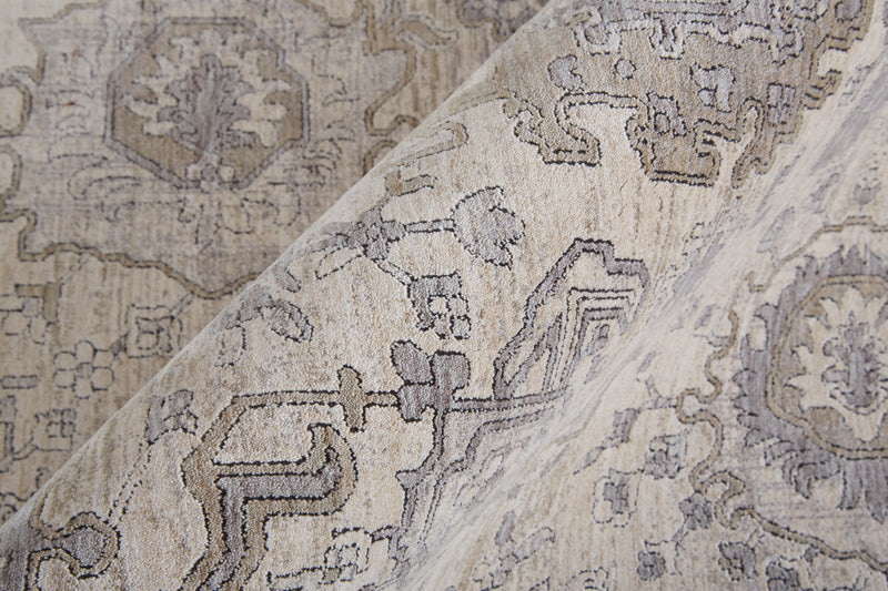 Marquette Transitional Oriental, Gray/Silver/Ivory
