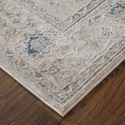 Pasha Transitional Floral & Botanical, Ivory/Taupe/Blue