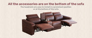 Power Loveseat Recliner Sofa, Reclining Sectional Sofa with Adjustable Headrest & Power Recline, Breathable Leather with Storage Console & USB Ports, Easy Assembly Living Room Furniture Sets