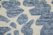 Wallace Modern Abstract, Blue/Ivory