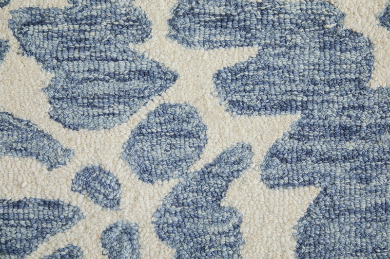 Wallace Modern Abstract, Blue/Ivory