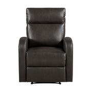 Reclining Sofa Set 3pcs Espresso Faux Leather Sofa Loveseat Chair Side Pockets Plush Foam Comfort Modern Wall-Hugger Design Living Room Furniture