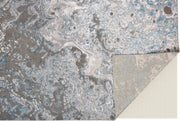 Azure Modern Watercolor, Ivory/Gray/Blue