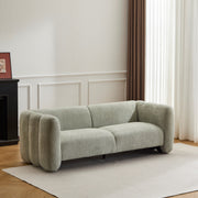 Tonson 83' 3-Seater Boucle Sofa,Wave Design, Living Rooms,Bedrooms,Apartment Office,Light Green