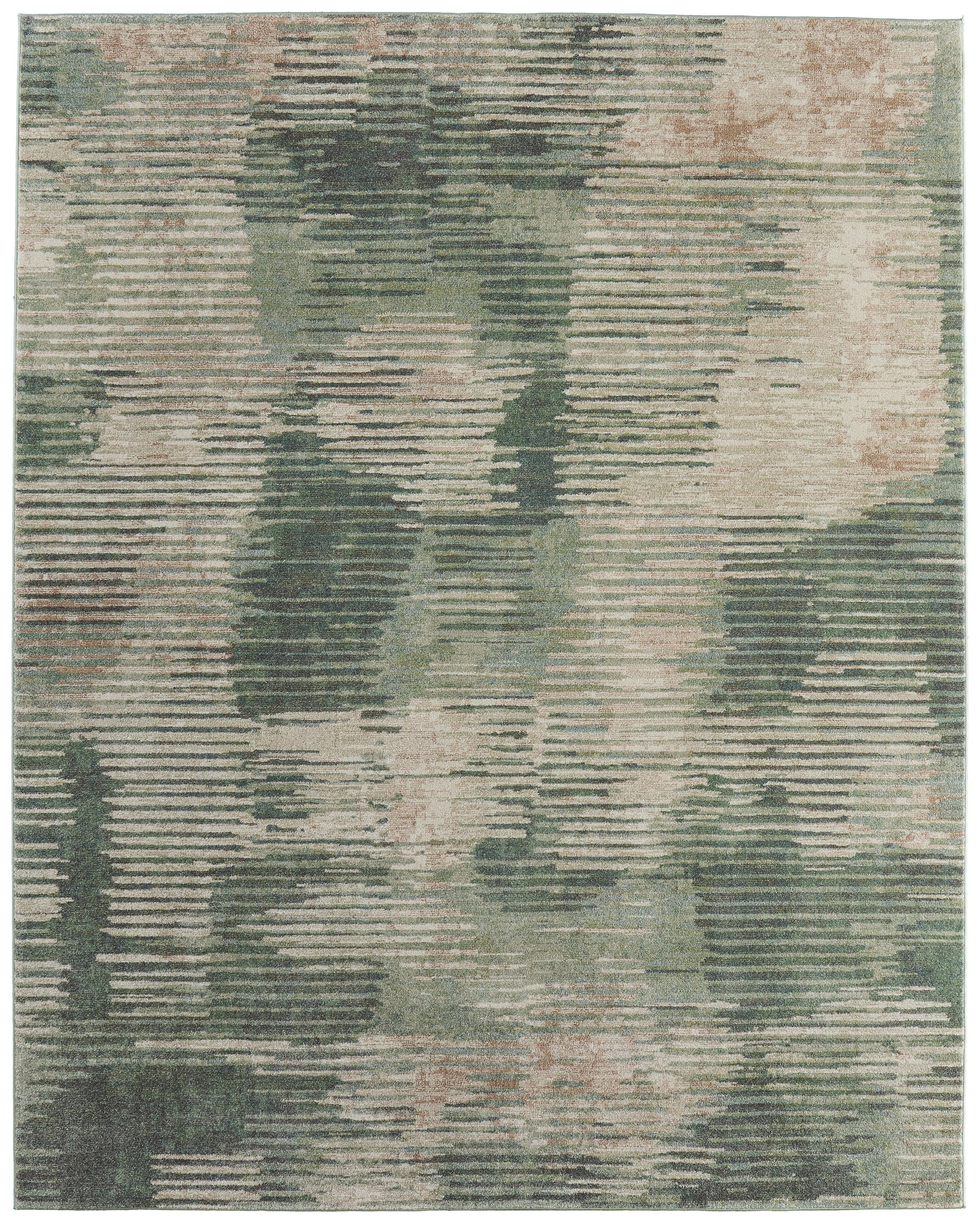 Eden Modern Abstract, Green/Ivory/Brown