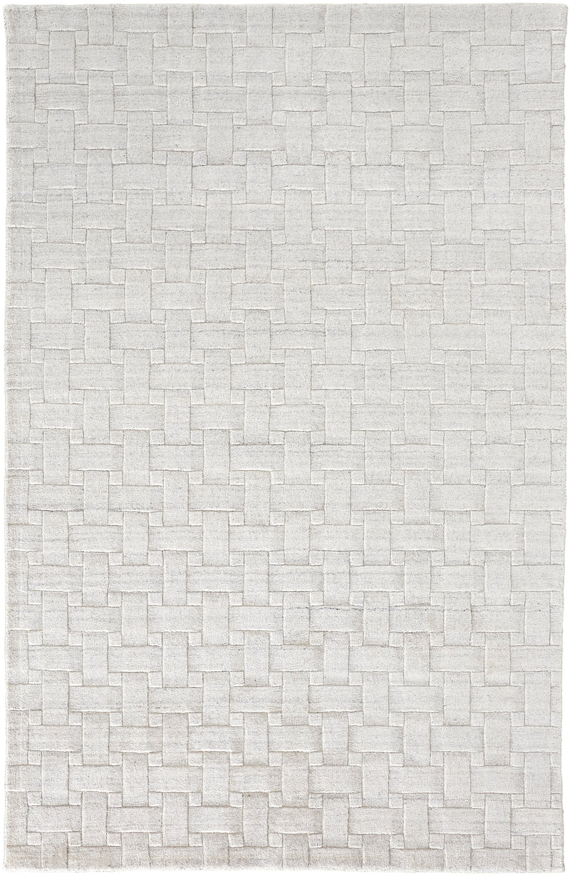 Redford Transitional Solid, White/Silver