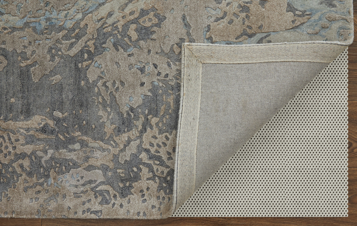 Zarah Modern Watercolor, Gray/Tan/Blue