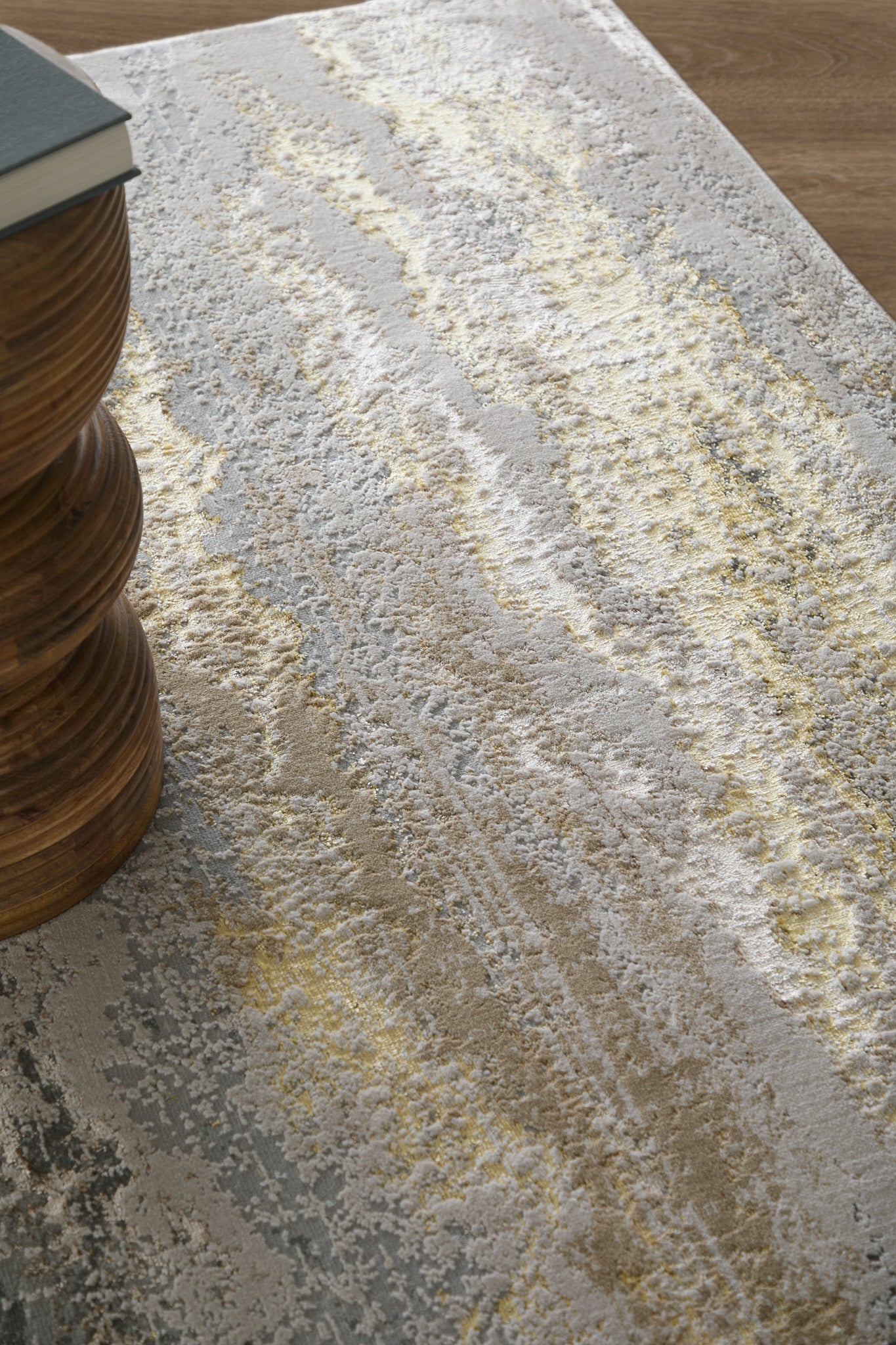 Aura Modern Abstract, Gold/Gray/Ivory