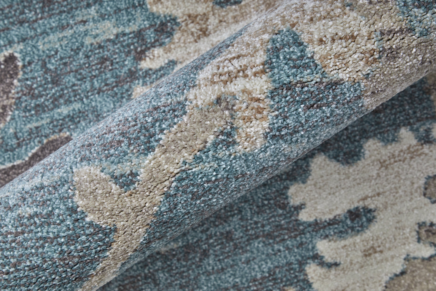 Dartmouth Transitional Abstract, Blue/Ivory/Pink