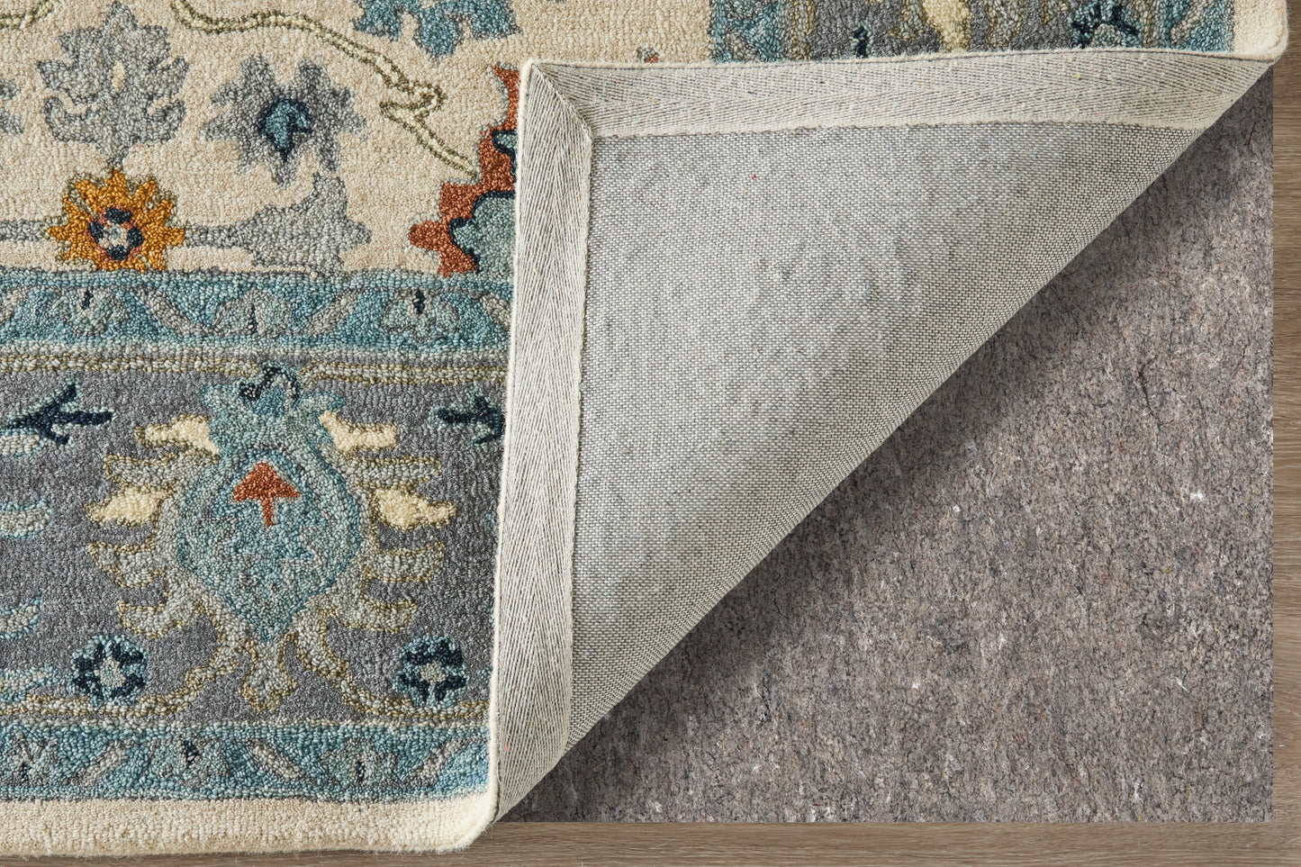 Springfield Traditional Floral & Botanical, Blue/Gray/Ivory