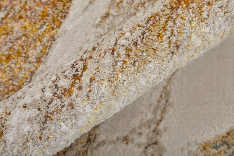 Aura Modern Abstract, Ivory/Taupe/Gold