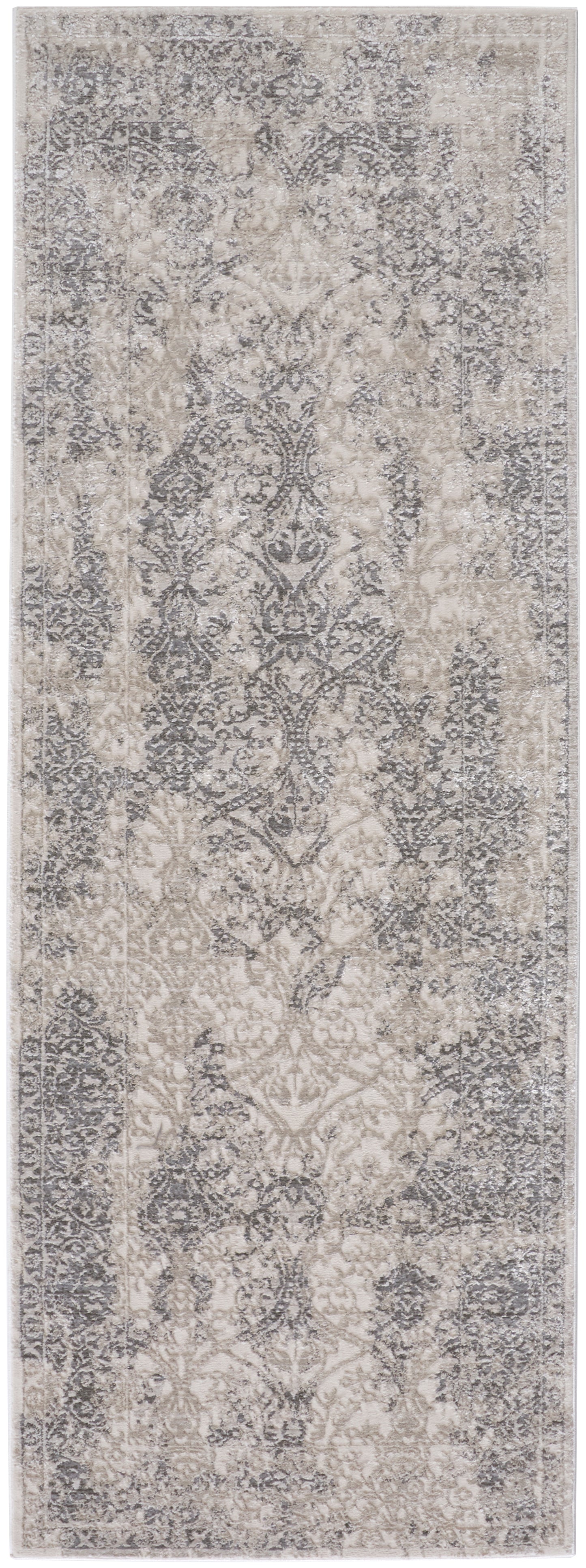 Prasad Modern Distressed, Ivory/Gray/Black