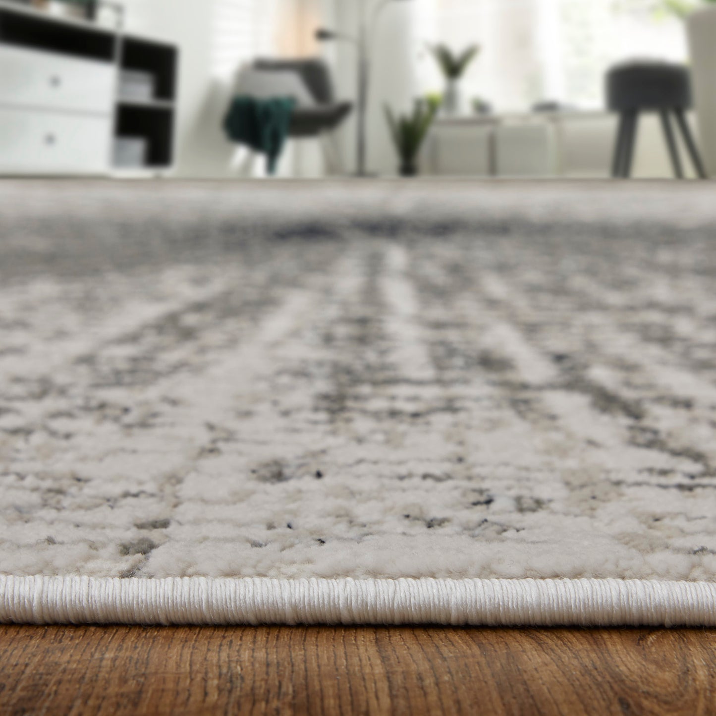 Micah Modern Abstract, Ivory/Gray/Blue