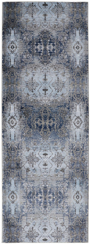 Gaspar Modern Damask, Blue/Gray/Taupe