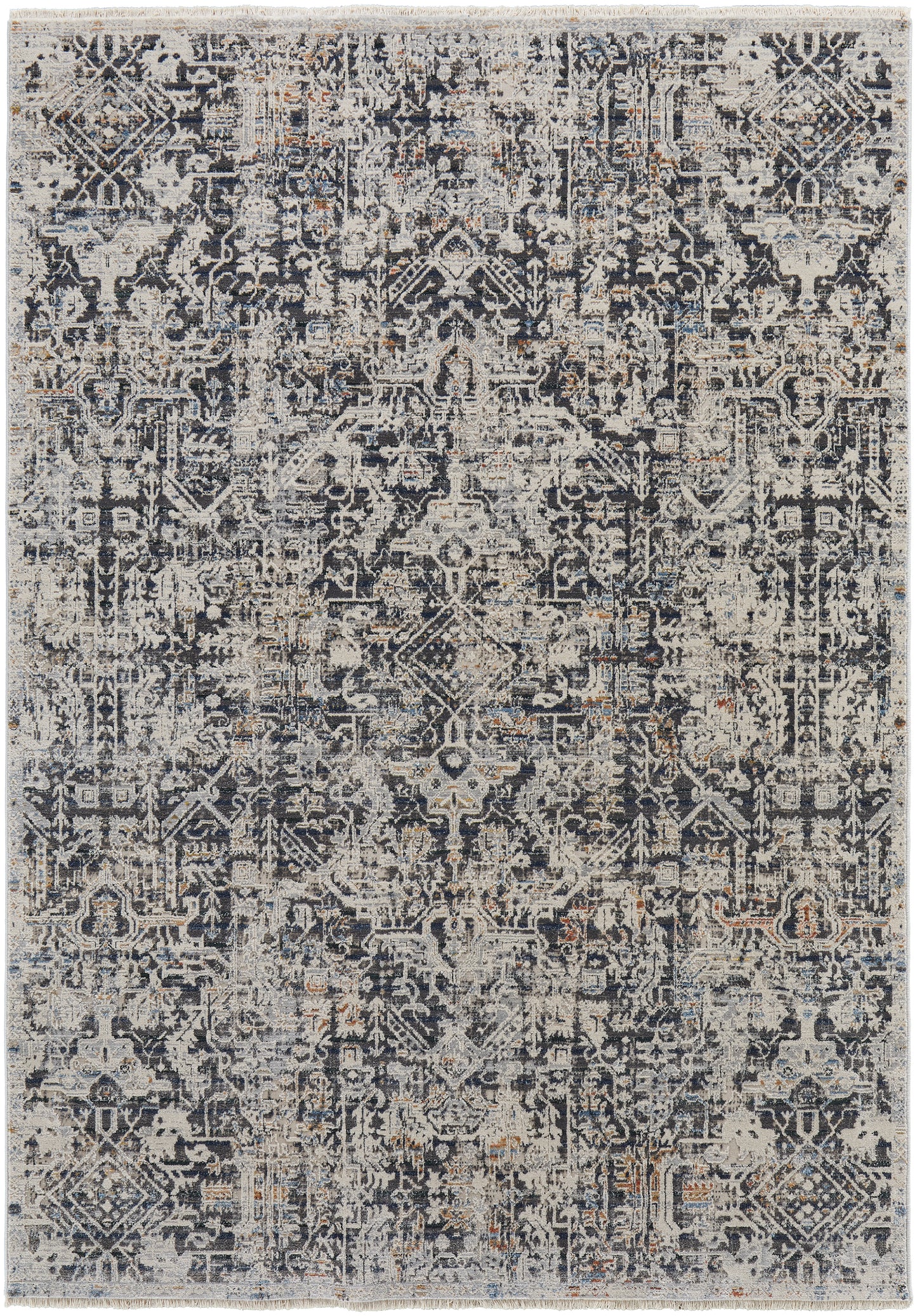 Kaia Transitional Distressed, Ivory/Gray/Taupe