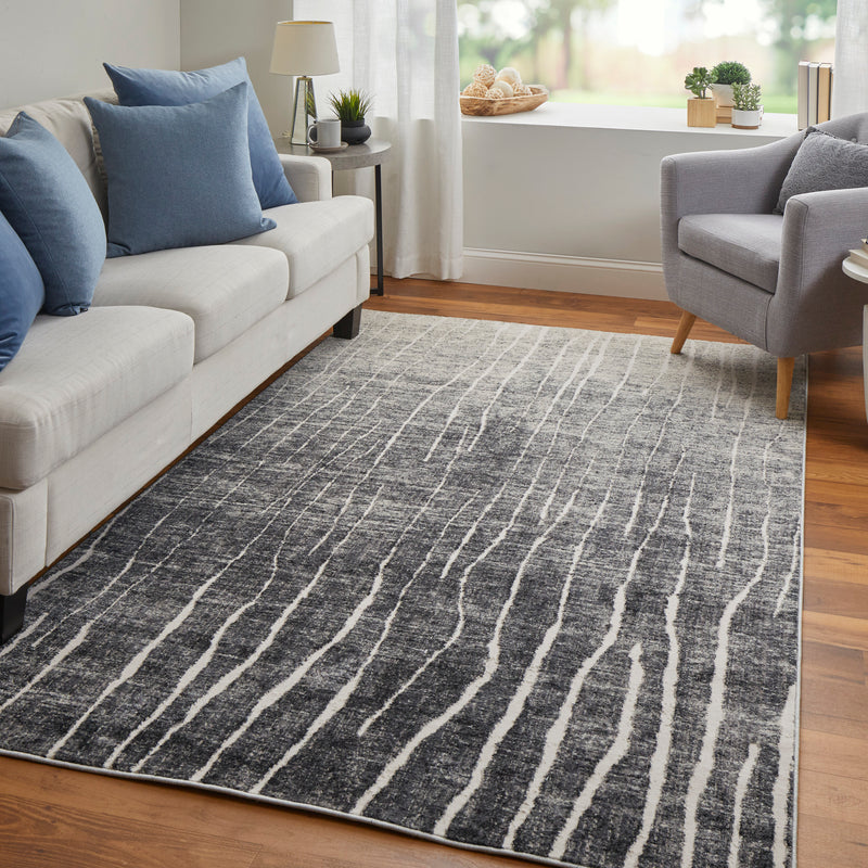 Kano Transitional Abstract, Black/Gray/Ivory