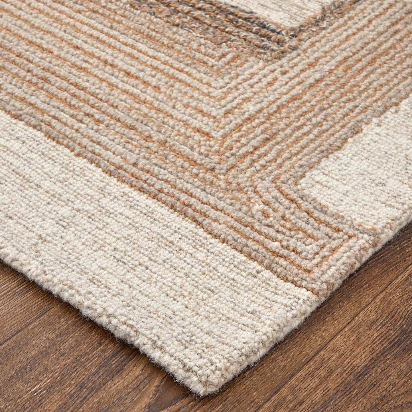 Pollock Modern Geometric, Ivory/Brown/Tan