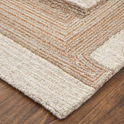 Pollock Modern Geometric, Ivory/Brown/Tan