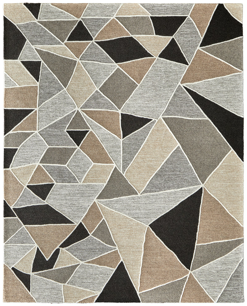 Kimball Transitional Abstract, Gray/Black/Brown
