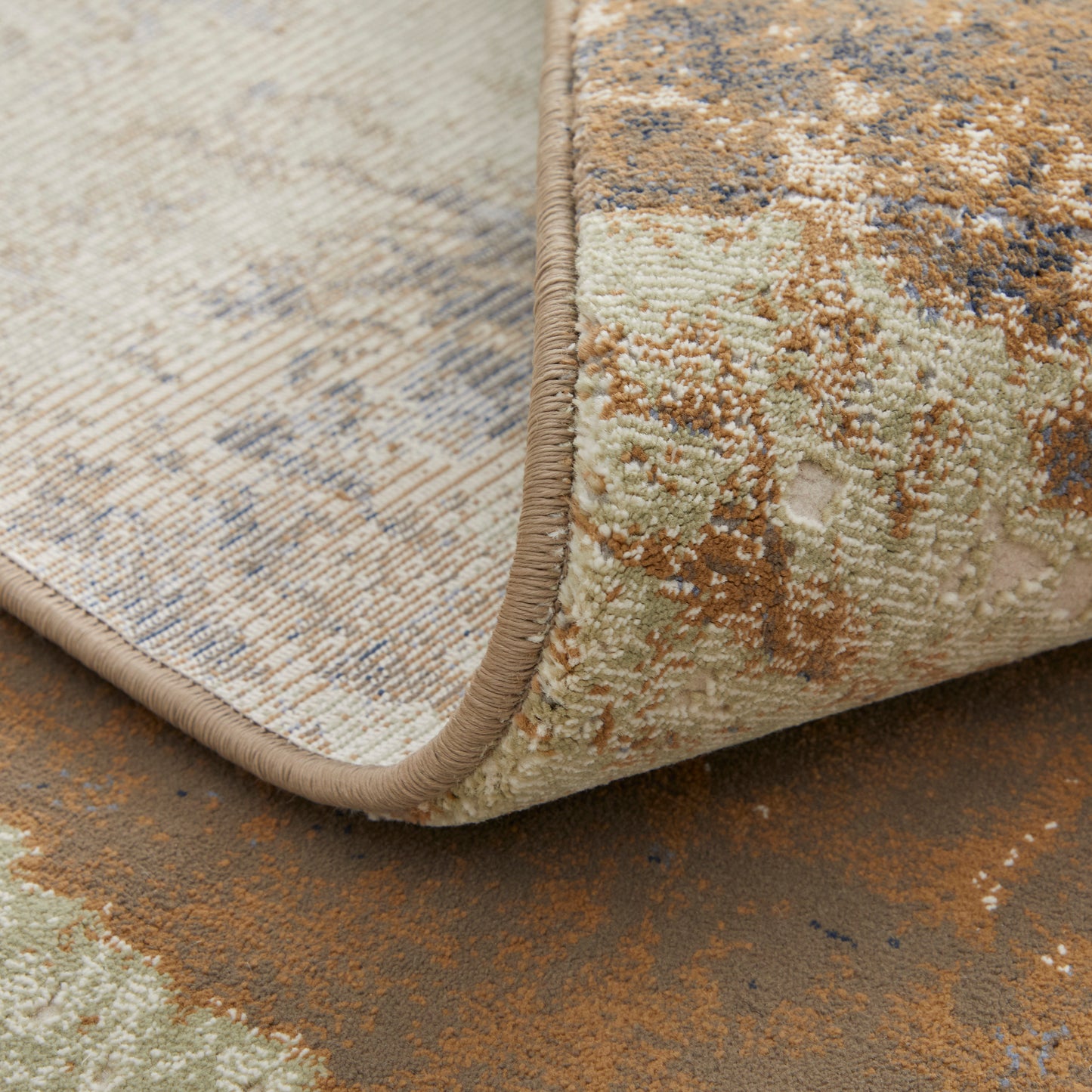 Clio Modern Abstract, Brown/Blue/Ivory