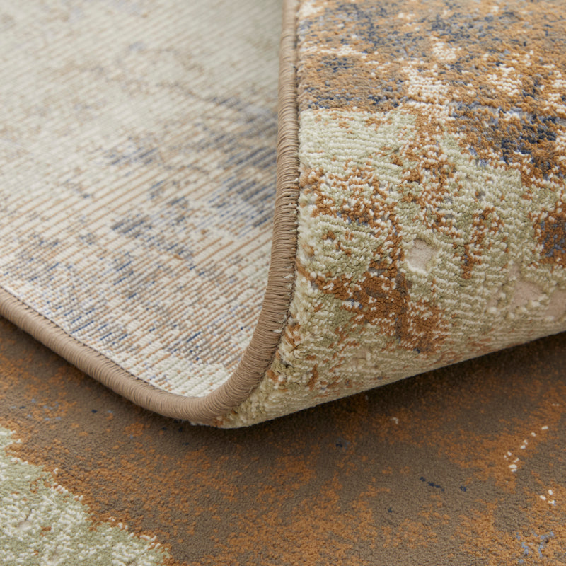 Clio Modern Abstract, Brown/Blue/Ivory