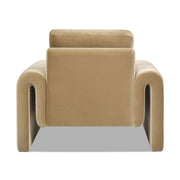 Mason - Arched Arm Chair - Camel Brown Beige