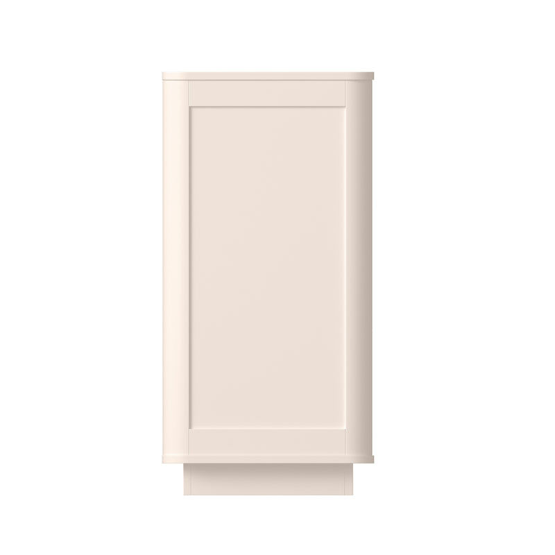 6 Drawer Dresser for Bedroom, 46.5' Wide Modern Large Chest of Drawers with Handle Free & Ripple Design,Wooden Clothes Storage Organizer for Closet, Nursery, Living Room, Apartment,warm Off-White