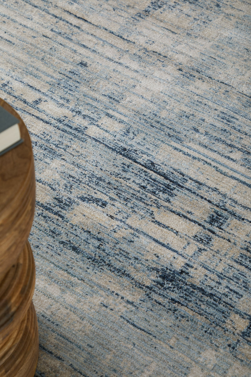 Sonora Modern Abstract, Blue/Ivory/Gray