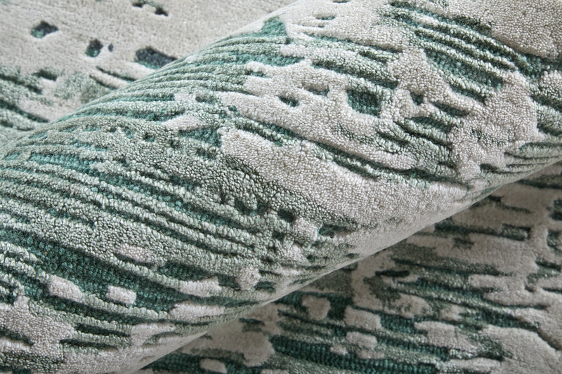 Zarah Modern Abstract, Green/White