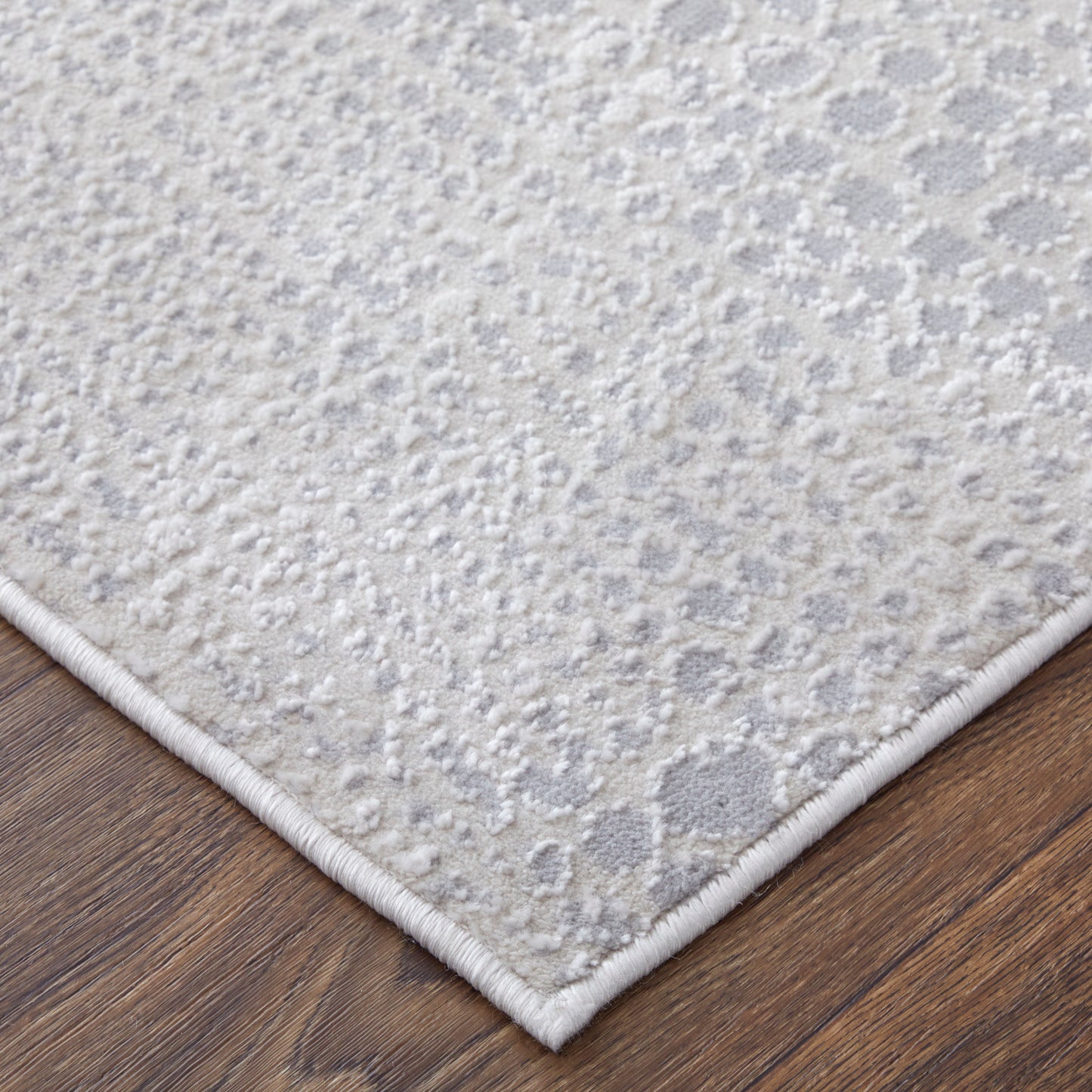 Prasad Modern Distressed, Ivory/Silver/Gray