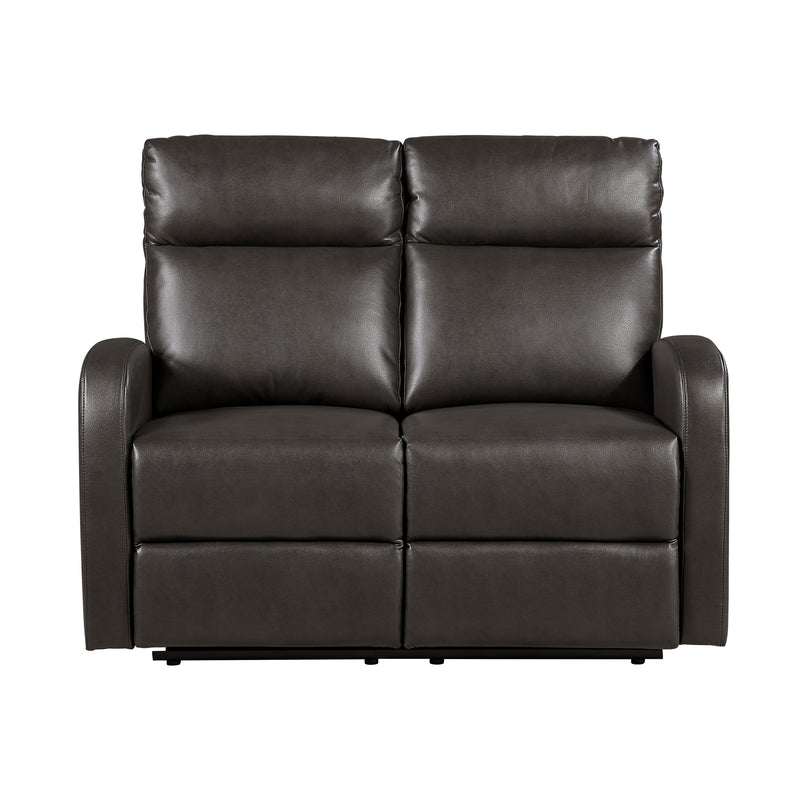 Reclining Sofa Set 3pcs Espresso Faux Leather Sofa Loveseat Chair Side Pockets Plush Foam Comfort Modern Wall-Hugger Design Living Room Furniture