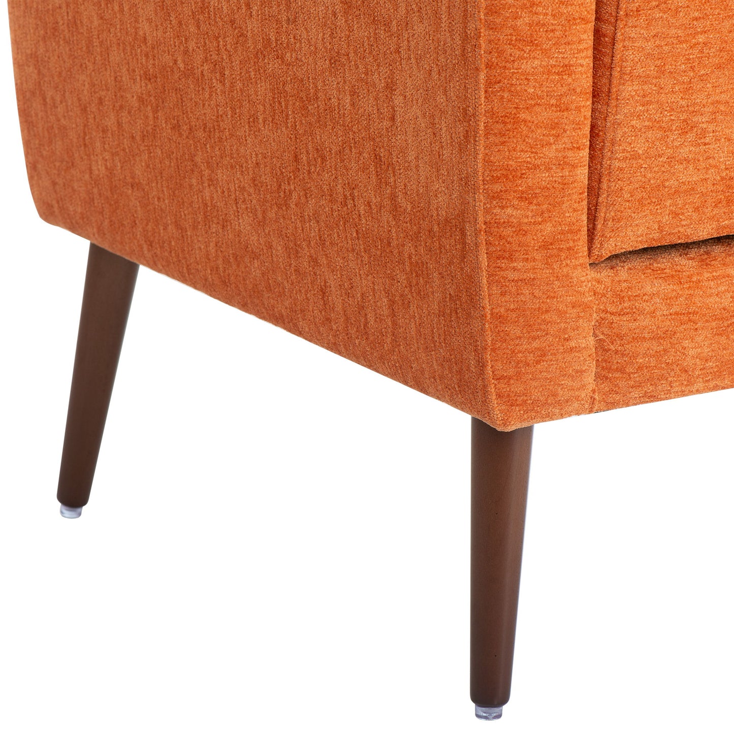 Modern Accent Chair, Arm Chairs For Living Room, Upholstered Mordern Armchair, Comfy Soft Padded Lounge Chair In Small Space, Bedroom, With Pillow, Solid Wood Leg