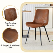Scalable dining table and chair set, 59-71 inch pull-out table, 4-piece set of Comfortable Technology-Fabric Brown Chairs With Curved Widened Cushion Design.Suitable for dining rooms,office,etc.